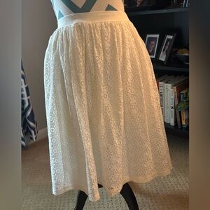 White Eyelet Skirt